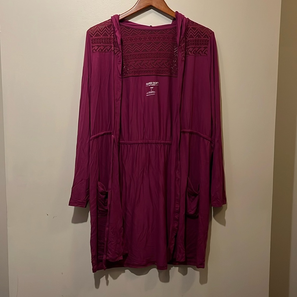 Ultra soft raspberry knits TORRID cardigan sz 1 XL-XXL